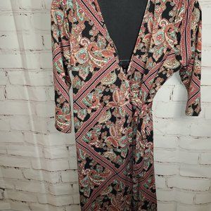 Piphany Gracie Wrap Dress, Paisley, Large